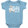 No 0ne Fights Alone Baby Bodysuit