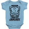 Never Underestimate Dog Rescuer Who Was Born January Baby Onesie
