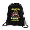mess with me i'll fight back Drawstring Bags