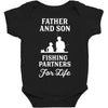 Father and Son Fishing Partners For Life Baby Bodysuit