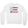 too busy playing fortnite (black) Crewneck Sweatshirt