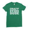 crazy boxer dude Ladies Fitted T-Shirt