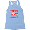 touch my elf christmas fun and naughty Racerback Tank