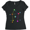 libra rainbow sign Women's Triblend Scoop T-shirt