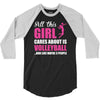 all this girl care about is volleyball 3/4 Sleeve Shirt