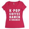 k pop coffee ramen k dramas Women's Triblend Scoop T-shirt