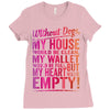 my heart is empty Ladies Fitted T-Shirt