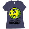 tennis ball racket Ladies Fitted T-Shirt