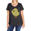 chicken baby Ladies Curvy T-Shirt