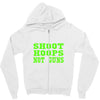 shoot hoops not guns Zipper Hoodie
