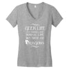 geek life Women's V-Neck T-Shirt