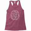 funny male brain ideal birthday gift or present Racerback Tank