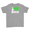 i love weed fun Youth Tee