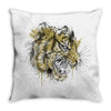 tiger roar scratch Throw Pillow