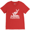 buck wear food poops V-Neck Tee