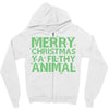 merry christmas ya filthy animal Zipper Hoodie