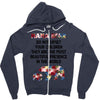 mama bear message Zipper Hoodie