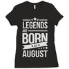 legends are born in august Ladies Fitted T-Shirt