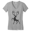christmas deer Women's V-Neck T-Shirt