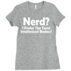 nerd,i prefer the term intellectual badass Ladies Fitted T-Shirt