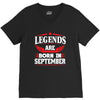 Legends Are Born In September V-Neck Tee