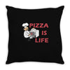 pizza is love pizza is life Throw Pillow