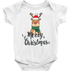 merry cristmas reindeer Baby Bodysuit