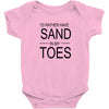 id rather have sand in my toes Baby Bodysuit