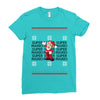 ugly super mario christmas Ladies Fitted T-Shirt