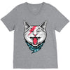 cat rock V-Neck Tee
