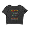 ugly dinosaur merry christmas Crop Top