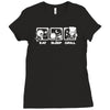v4 eat sleep grill Ladies Fitted T-Shirt