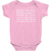american flag pledge of allegiance Baby Bodysuit