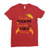 i'm not a widow i'm a wife to a husband with wings Ladies Fitted T-Shirt
