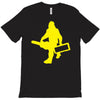 sasquatch guitar gear  funny bigfoot yeti comic monster retro T-Shirt