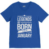 legends are born in january V-Neck Tee