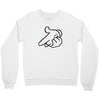 mickey pistol hands gun hip hop mens r&amp;b gangsta banksy grey t shirt s Crewneck Sweatshirt