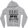 Born In April Zipper Hoodie