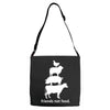 friends not food white Adjustable Strap Totes