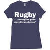 rugby a hooligans game Ladies Fitted T-Shirt