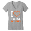 I Heart Total Eclipses Women's V-Neck T-Shirt