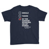 in the garage working on my honda Youth Tee