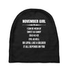 Super November Girl Baby Beanies