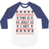 Emo Gothic Ugly Christmas Sweater 3/4 Sleeve Shirt