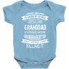 Super Cool Granddad Of A Freaking Awesome Granddaughter Baby Onesie