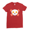 Bacon Egg Skull Ladies Fitted T-Shirt
