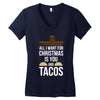 i love you and tacos Women's V-Neck T-Shirt