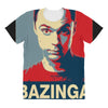 bazinga poster, ideal birthday gift or present All Over Women's T-shirt