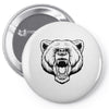 angry bear head Pin-back button