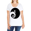 nightmare before christmas black logo Ladies Curvy T-Shirt